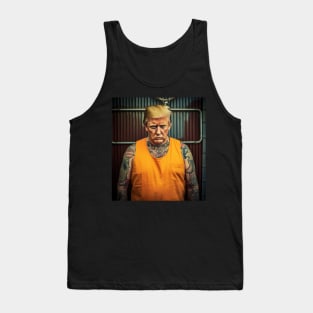Tattooed Trump in Prison Tank Top